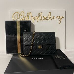 AUTHENTIC CHANEL QUILTED LAMBSKIN CC FLAP BAG